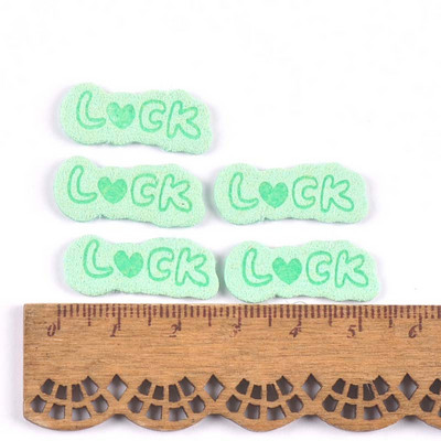 50Pcs Luck PU kožne naljepnice s reljefnim oznakama DIY naljepnica sa zastavom za pribor za šivanje odjeće 25x10mm cp3507