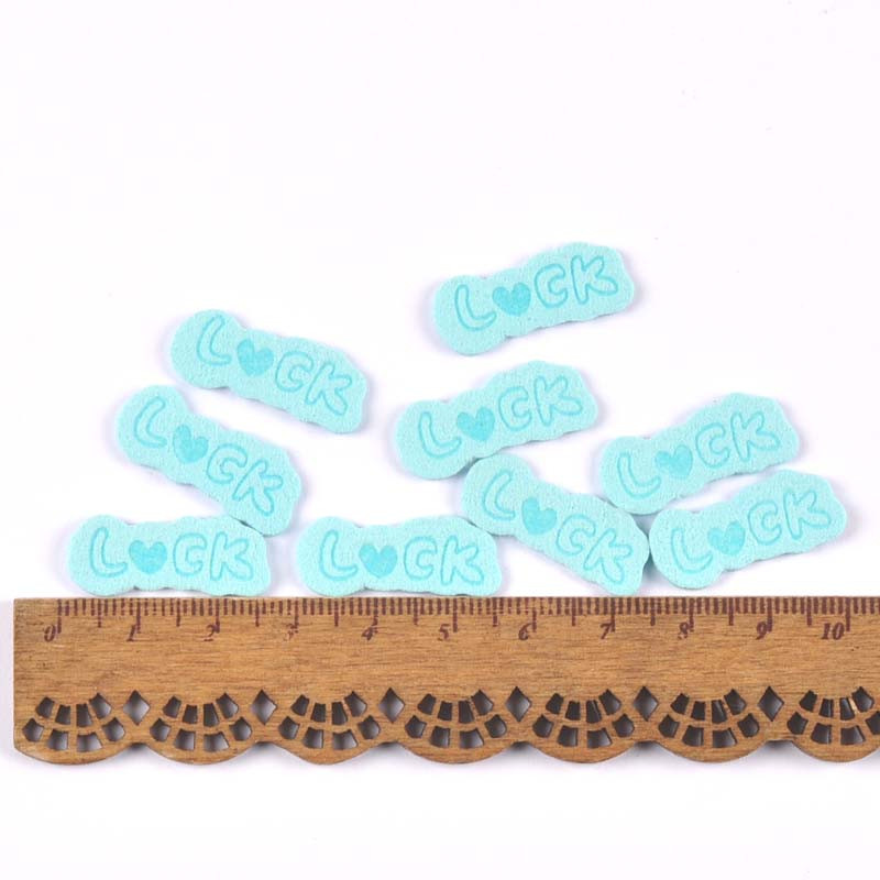 50Pcs Luck PU kožne naljepnice s reljefnim oznakama DIY naljepnica sa zastavom za pribor za šivanje odjeće 25x10mm cp3507