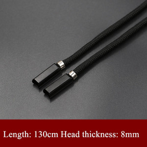 1 ks 130 cm - 140 cm polyesterové ploché lano, dekoratívne skrútené lano na ležérne športové nohavice, opasok, trenčkot, čiapku