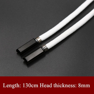 1 ks 130 cm - 140 cm polyesterové ploché lano, dekoratívne skrútené lano na ležérne športové nohavice, opasok, trenčkot, čiapku