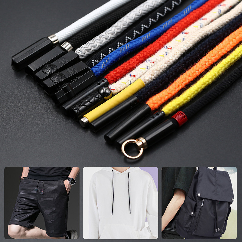 1 ks 130 cm - 140 cm polyesterové ploché lano, dekoratívne skrútené lano na ležérne športové nohavice, opasok, trenčkot, čiapku