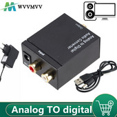 Jaunākais analogā uz ciparu ADC pārveidotājs optiskais koaksiālais RCA Toslink audio skaņas adapteris SPDIF adapteris Apple TV priekš Xbox 360 DVD