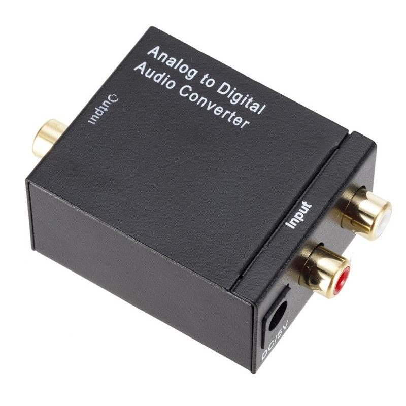 Jaunākais analogā uz ciparu ADC pārveidotājs optiskais koaksiālais RCA Toslink audio skaņas adapteris SPDIF adapteris Apple TV priekš Xbox 360 DVD