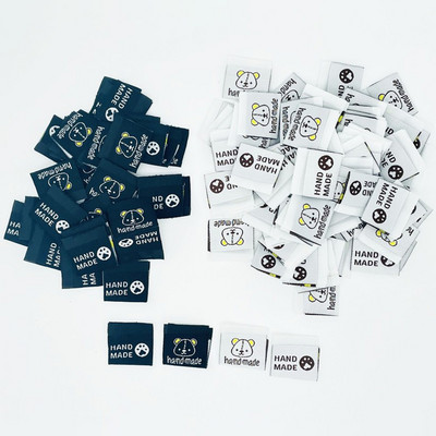 25PCS Ručno izrađen medvjed Etiketa za odjeću Diy Ručno izrađena oznaka za odjeću za šivanje Odjevni dodaci za Jeans Torbe Etikete za cipele