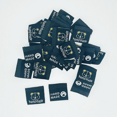 25PCS Ručno izrađen medvjed Etiketa za odjeću Diy Ručno izrađena oznaka za odjeću za šivanje Odjevni dodaci za Jeans Torbe Etikete za cipele