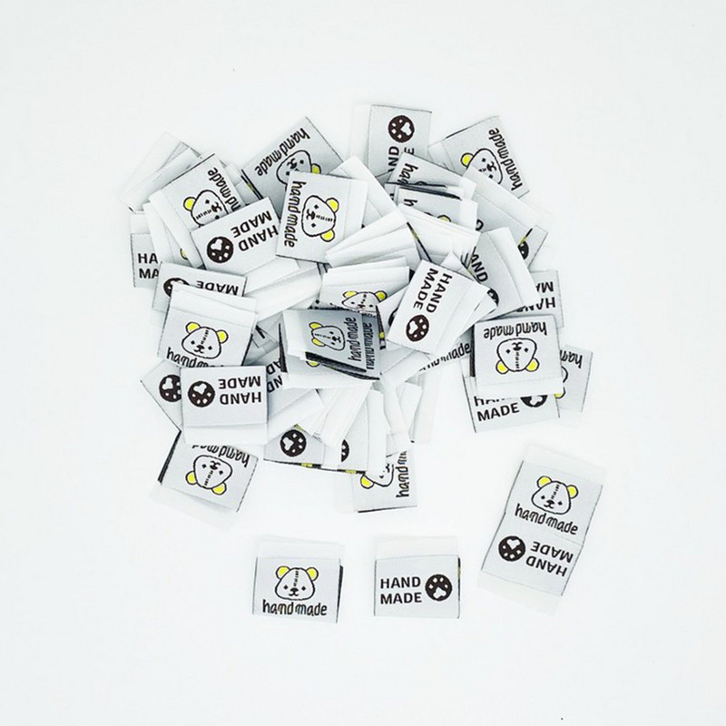25PCS Ručno izrađen medvjed Etiketa za odjeću Diy Ručno izrađena oznaka za odjeću za šivanje Odjevni dodaci za Jeans Torbe Etikete za cipele