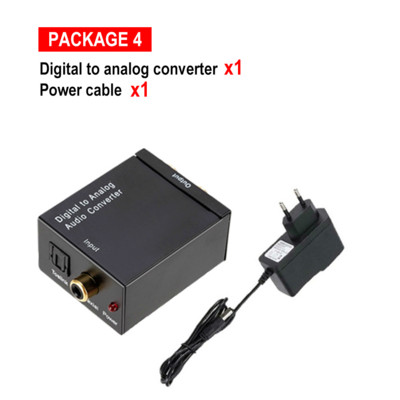 Jauna RCA R/L izejas digitālā uz analogo audio adaptera DAC pastiprinātāja kaste koaksiālajam optiskajam SPDIF signālam uz analogo audio pārveidotāju