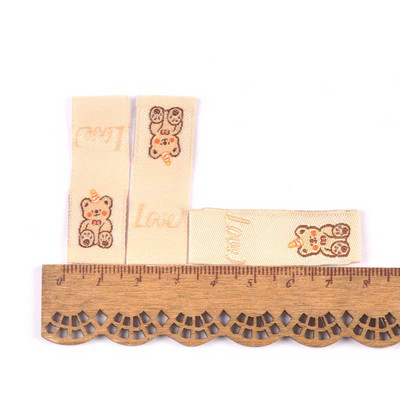 50kom Love Bear Vez Smeđe naljepnice za pribor za šivanje Torbe za njegu Oznake za odjeću Dječja odjeća Ručno izrađene DIY rukotvorine C2902