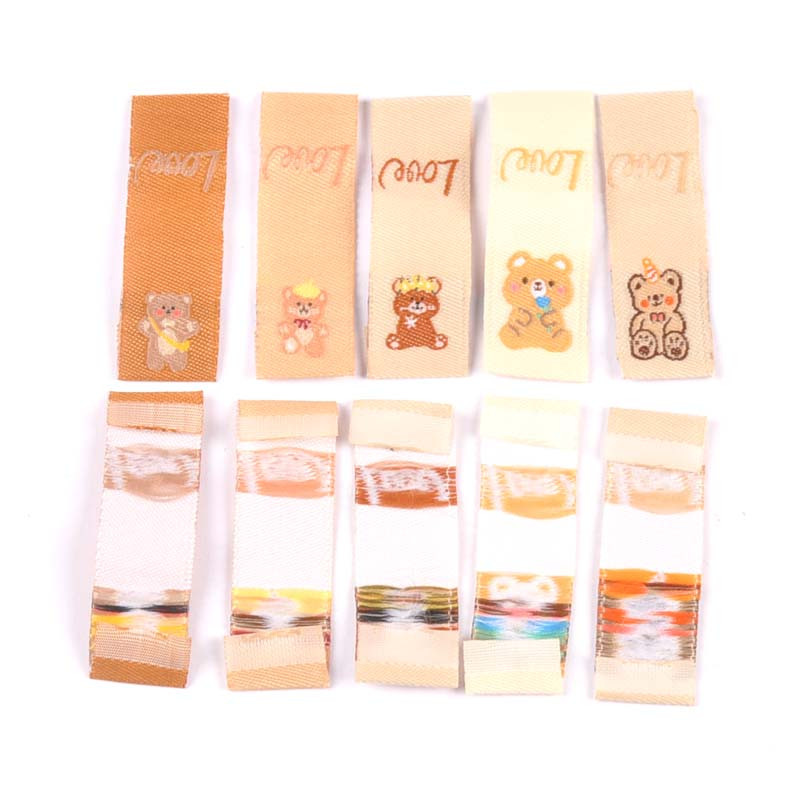 50kom Love Bear Vez Smeđe naljepnice za pribor za šivanje Torbe za njegu Oznake za odjeću Dječja odjeća Ručno izrađene DIY rukotvorine C2902