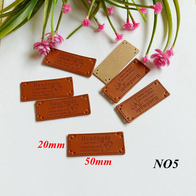 10 kom. Pravokutna naljepnica od PU kože Svijetlo smeđe Šivaće naljepnice za odjevne predmete Oznake Odjevni dodaci Ručna torba