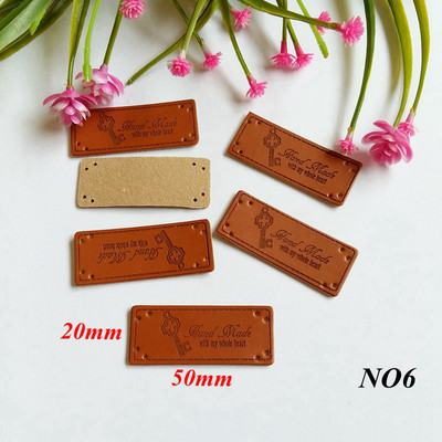 10 kom. Pravokutna naljepnica od PU kože Svijetlo smeđe Šivaće naljepnice za odjevne predmete Oznake Odjevni dodaci Ručna torba