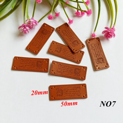 10 kom. Pravokutna naljepnica od PU kože Svijetlo smeđe Šivaće naljepnice za odjevne predmete Oznake Odjevni dodaci Ručna torba