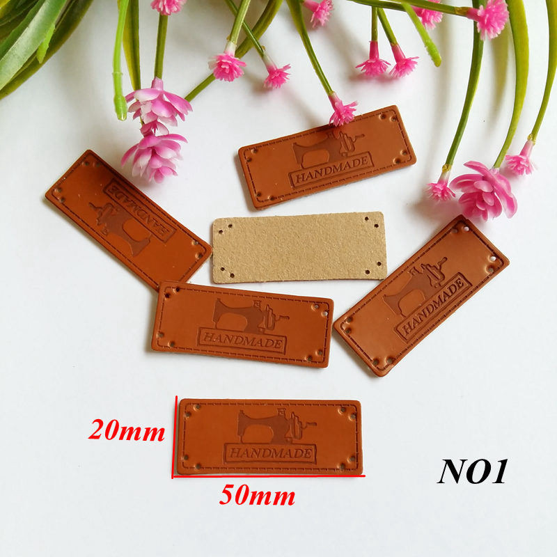 10 kom. Pravokutna naljepnica od PU kože Svijetlo smeđe Šivaće naljepnice za odjevne predmete Oznake Odjevni dodaci Ručna torba