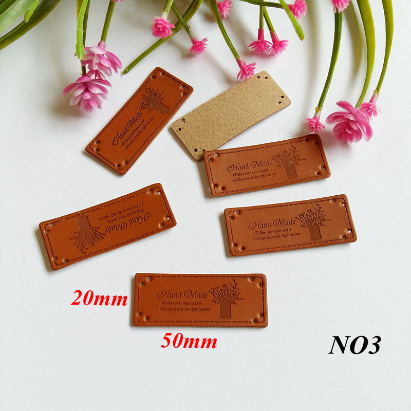 10 kom. Pravokutna naljepnica od PU kože Svijetlo smeđe Šivaće naljepnice za odjevne predmete Oznake Odjevni dodaci Ručna torba