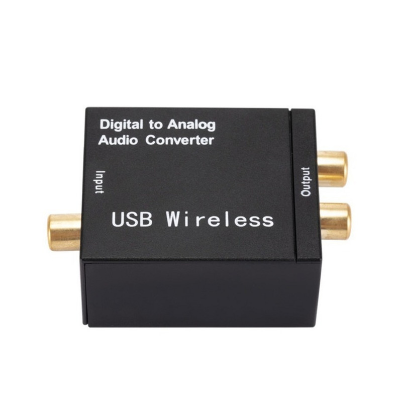 Digitālā uz analogo audio pārveidotājs RCA R/L izejas audio adapteris DAC pastiprinātāja kaste koaksiālajam optiskajam SPDIF ATV DAC dekodētājam