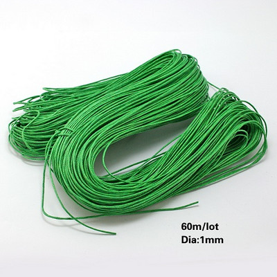 60 méter/tétel, 1 mm átmérőjű cérna pamut viaszos zsinór heveder nyaklánc kötél gyöngy ékszerleletek barkács karkötőhöz