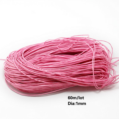 60 méter/tétel, 1 mm átmérőjű cérna pamut viaszos zsinór heveder nyaklánc kötél gyöngy ékszerleletek barkács karkötőhöz