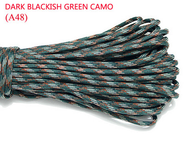 1 ks 550 Paracord Parachute Cord Lanyard Mil Spec Type III 7-vláknové jadro 100 FT 23 farieb na lezenie, kemping, pracka na náramok
