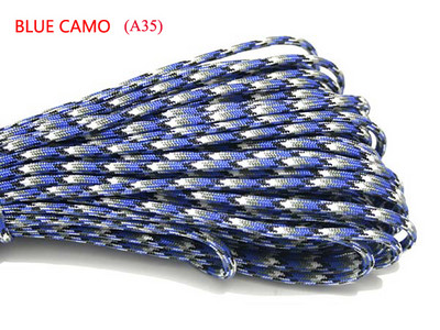 1 ks 550 Paracord Parachute Cord Lanyard Mil Spec Type III 7-vláknové jadro 100 FT 23 farieb na lezenie, kemping, pracka na náramok