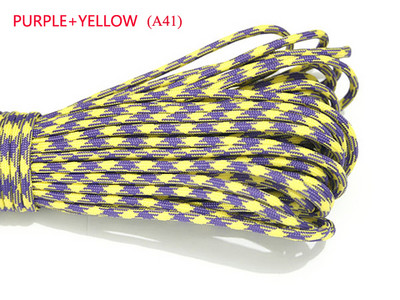 1 ks 550 Paracord Parachute Cord Lanyard Mil Spec Type III 7-vláknové jadro 100 FT 23 farieb na lezenie, kemping, pracka na náramok