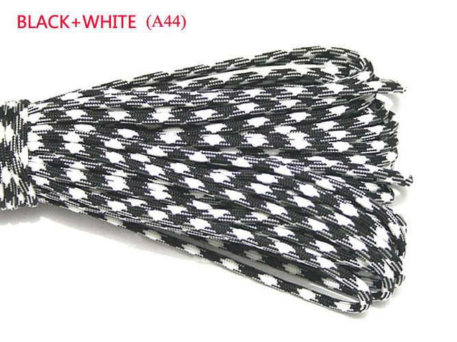 1 ks 550 Paracord Parachute Cord Lanyard Mil Spec Type III 7-vláknové jadro 100 FT 23 farieb na lezenie, kemping, pracka na náramok