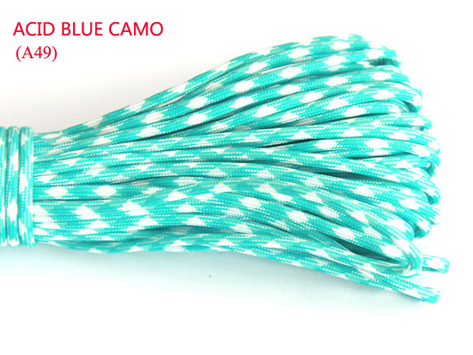 1 ks 550 Paracord Parachute Cord Lanyard Mil Spec Type III 7-vláknové jadro 100 FT 23 farieb na lezenie, kemping, pracka na náramok