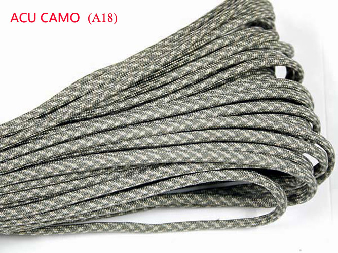 1 ks 550 Paracord Parachute Cord Lanyard Mil Spec Type III 7-vláknové jadro 100 FT 23 farieb na lezenie, kemping, pracka na náramok