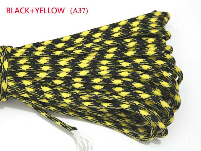 1 ks 550 Paracord Parachute Cord Lanyard Mil Spec Type III 7-vláknové jadro 100 FT 23 farieb na lezenie, kemping, pracka na náramok