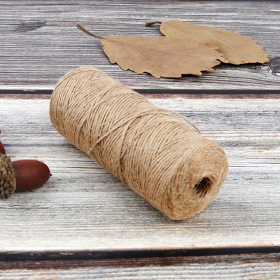 50 m/promjer role 1~4 mm Prirodno uže od konoplje od jute Dekoracija doma Retro stil DIY zanat Foto zidni kabel Ukrasni konop za pakiranje poklona