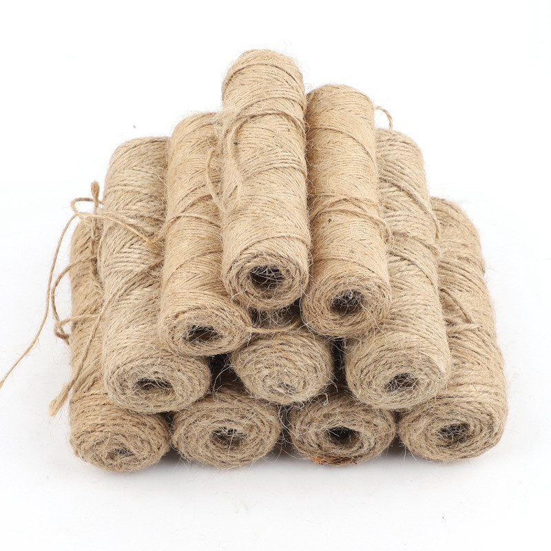 50 m/promjer role 1~4 mm Prirodno uže od konoplje od jute Dekoracija doma Retro stil DIY zanat Foto zidni kabel Ukrasni konop za pakiranje poklona