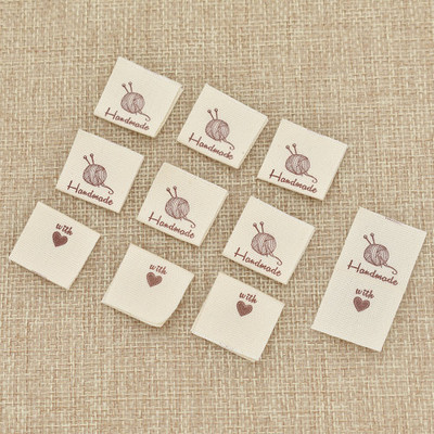 200 komada crtanog šivaćeg stroja s mačjim ručnim uzorkom s ljubavnom etiketom za DIY odjeću Šivanje na etiketama od pamuka