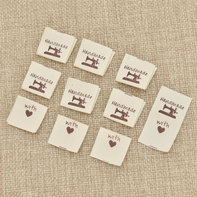 200 komada crtanog šivaćeg stroja s mačjim ručnim uzorkom s ljubavnom etiketom za DIY odjeću Šivanje na etiketama od pamuka