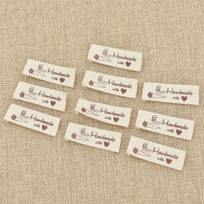 200 komada crtanog šivaćeg stroja s mačjim ručnim uzorkom s ljubavnom etiketom za DIY odjeću Šivanje na etiketama od pamuka