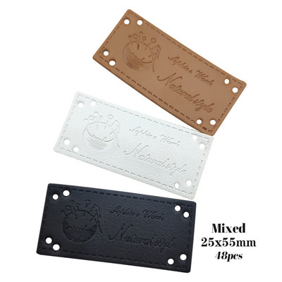 Kézimunka, kézzel készített bőr címkék ruházathoz Kézzel készített címke poggyászhoz Ajándékcímkék Kézimunka varrócédulák ruhákhoz