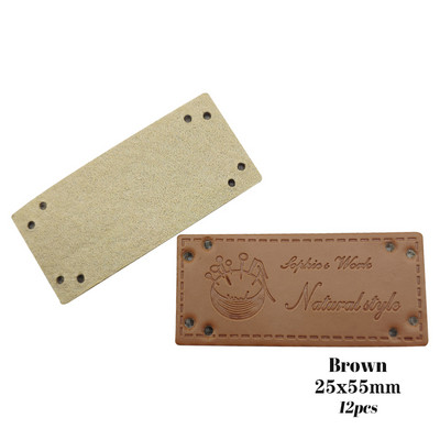 Kézimunka, kézzel készített bőr címkék ruházathoz Kézzel készített címke poggyászhoz Ajándékcímkék Kézimunka varrócédulák ruhákhoz