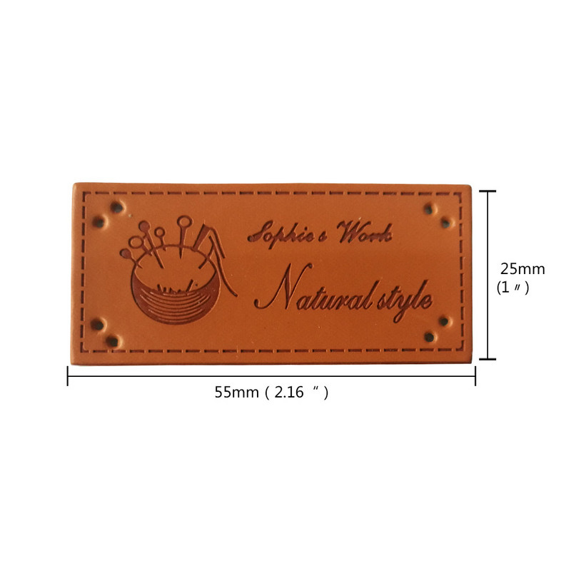 Kézimunka, kézzel készített bőr címkék ruházathoz Kézzel készített címke poggyászhoz Ajándékcímkék Kézimunka varrócédulák ruhákhoz