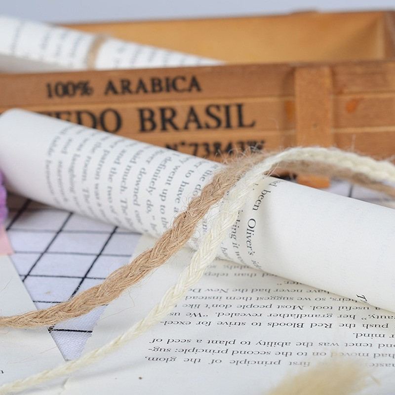 5 m burlap Hessian vrpca konop od prirodne jute pleten konop konop konop za DIY umjetničko zanatstvo zamatanje darova kućni vrt ukras