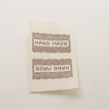 20PCS/опаковка Ръчно изработени шарки Миещи се памучни етикети за Направи си сам шевни занаяти Чанти за облекло Шапки Етикети Консумативи за декорация