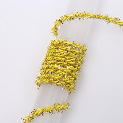 10 metara/lot 3 mm zlatno svileno plišano upleteno uže s 3 žice Konac visoke čvrstoće DIY pleteni konopci Poklon kutija Oznaka Ukras za nakit