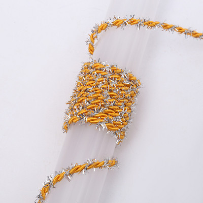 10 metara/lot 3 mm zlatno svileno plišano upleteno uže s 3 žice Konac visoke čvrstoće DIY pleteni konopci Poklon kutija Oznaka Ukras za nakit