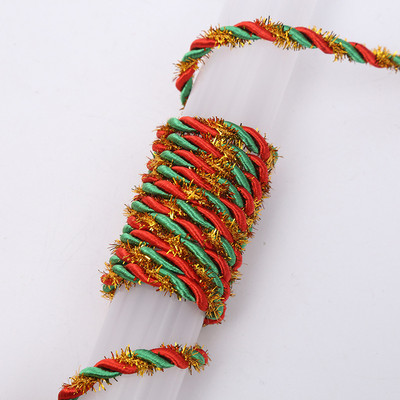 10 metara/lot 3 mm zlatno svileno plišano upleteno uže s 3 žice Konac visoke čvrstoće DIY pleteni konopci Poklon kutija Oznaka Ukras za nakit