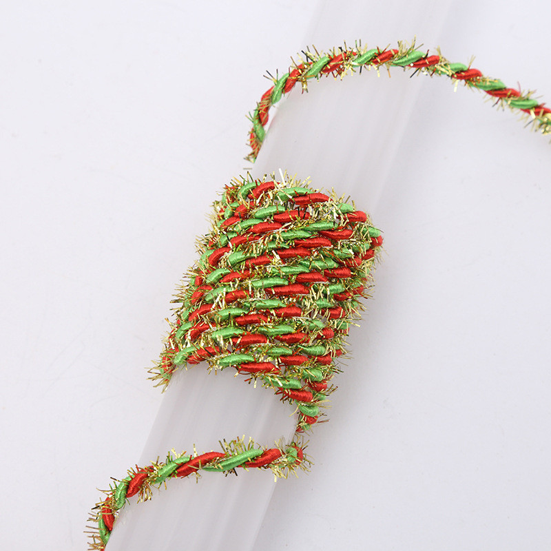 10 metara/lot 3 mm zlatno svileno plišano upleteno uže s 3 žice Konac visoke čvrstoće DIY pleteni konopci Poklon kutija Oznaka Ukras za nakit