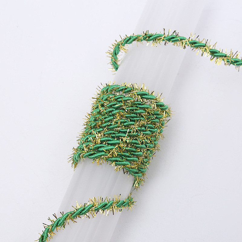 10 metara/lot 3 mm zlatno svileno plišano upleteno uže s 3 žice Konac visoke čvrstoće DIY pleteni konopci Poklon kutija Oznaka Ukras za nakit