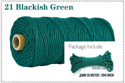 Raznobojni 2 mm 10 metara Macaroon pamučni konop Macrame Šareni konac za ručni rad DIY materijal Dekoracija za zid sobe