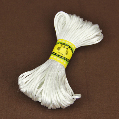 20 méteres 2 mm-es nejlon zsinórszál puha szatén kínai csomó makramé zsinór karkötő fonott húr barkács bojt gyöngyfűző cérna