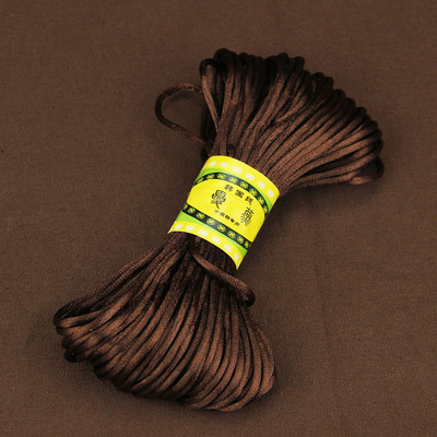 20 méteres 2 mm-es nejlon zsinórszál puha szatén kínai csomó makramé zsinór karkötő fonott húr barkács bojt gyöngyfűző cérna