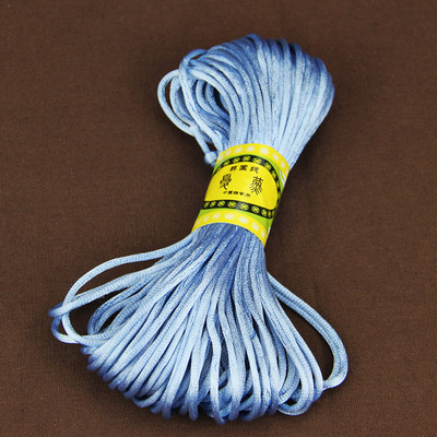 20 méteres 2 mm-es nejlon zsinórszál puha szatén kínai csomó makramé zsinór karkötő fonott húr barkács bojt gyöngyfűző cérna