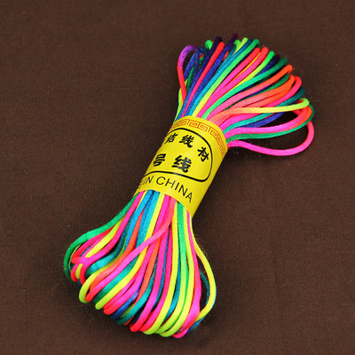 20 méteres 2 mm-es nejlon zsinórszál puha szatén kínai csomó makramé zsinór karkötő fonott húr barkács bojt gyöngyfűző cérna