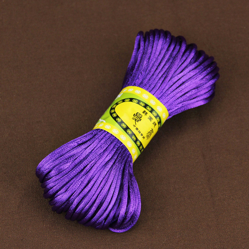 20 méteres 2 mm-es nejlon zsinórszál puha szatén kínai csomó makramé zsinór karkötő fonott húr barkács bojt gyöngyfűző cérna