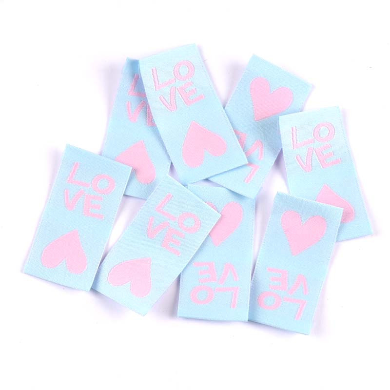 Ručne tkané štítky so zmiešaným kresleným vzorom mašlí, 50 ks, na oblečenie, topánky, tašky, visačky na odev, 42x25 mm, CP3272